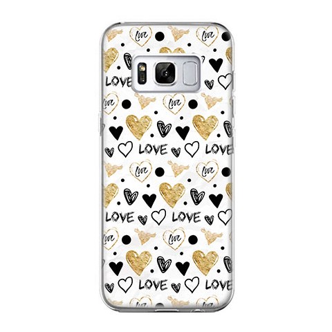 Etui na telefon Samsung Galaxy S8 - serduszka Love.
