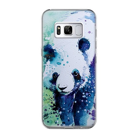 Etui na telefon Samsung Galaxy S8 - miś panda watercolor.