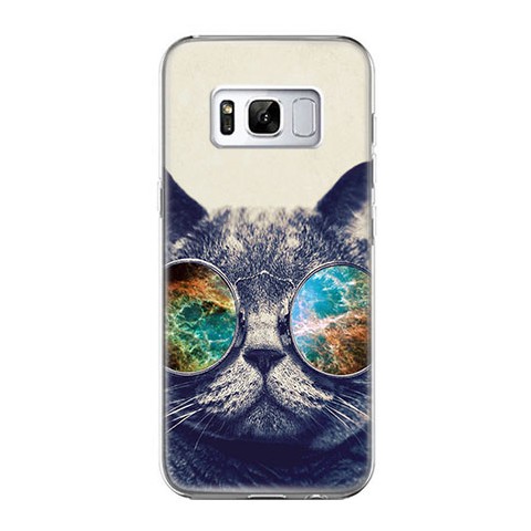 Etui na telefon Samsung Galaxy S8 - kot hipster w okularach.