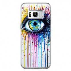 Etui na telefon Samsung Galaxy S8 - kolorowe oko watercolor.