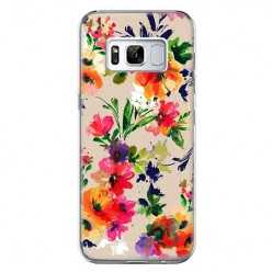 Etui na telefon Samsung Galaxy S8 - kolorowe kwiaty.