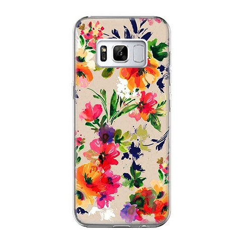Etui na telefon Samsung Galaxy S8 - kolorowe kwiaty.