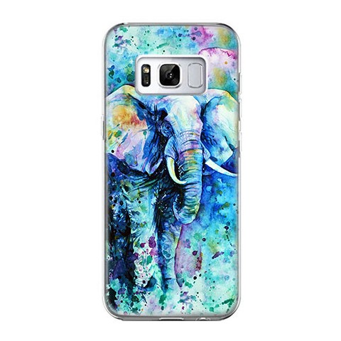 Etui na telefon Samsung Galaxy S8 - kolorowy słoń.