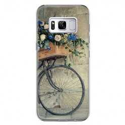 Etui na telefon Samsung Galaxy S8 - rower z kwiatami.