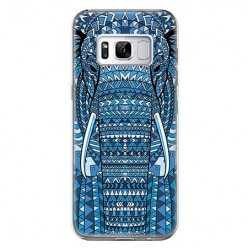 Etui na telefon Samsung Galaxy S8 - niebieski słoń.