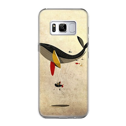 Etui na telefon Samsung Galaxy S8 - pływający wieloryb.