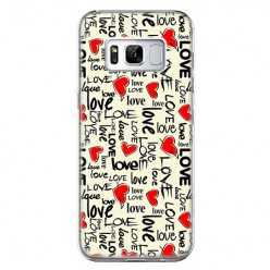 Etui na telefon Samsung Galaxy S8 - czerwone serduszka Love.