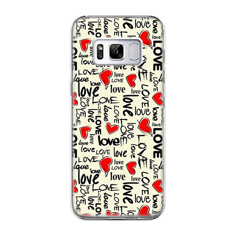 Etui na telefon Samsung Galaxy S8 - czerwone serduszka Love.