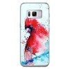 Etui na telefon Samsung Galaxy S8 - czerwona papuga watercolor.
