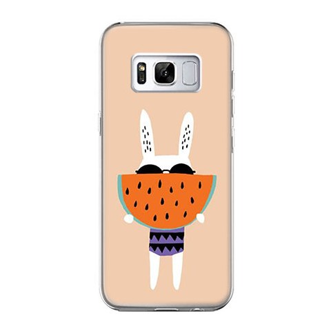 Etui na telefon Samsung Galaxy S8 - królik z arbuzem.