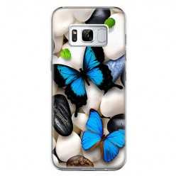 Etui na telefon Samsung Galaxy S8 - niebieskie motyle.