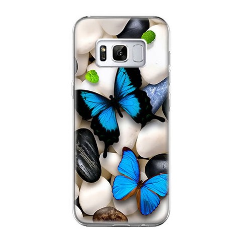 Etui na telefon Samsung Galaxy S8 - niebieskie motyle.
