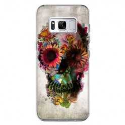 Etui na telefon Samsung Galaxy S8 - kwiatowa czaszka.