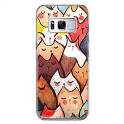Etui na telefon Samsung Galaxy S8 - kolorowe kotki.