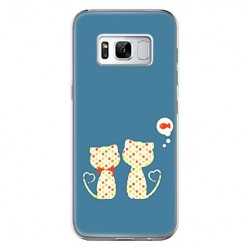 Etui na telefon Samsung Galaxy S8 Plus - zakochane kotki.