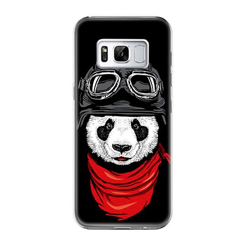 Etui na telefon Samsung Galaxy S8 Plus - panda w czapce.
