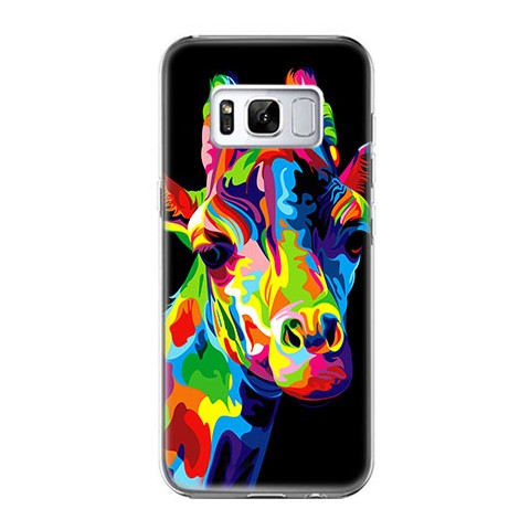 Etui na telefon Samsung Galaxy S8 Plus - kolorowa żyrafa.