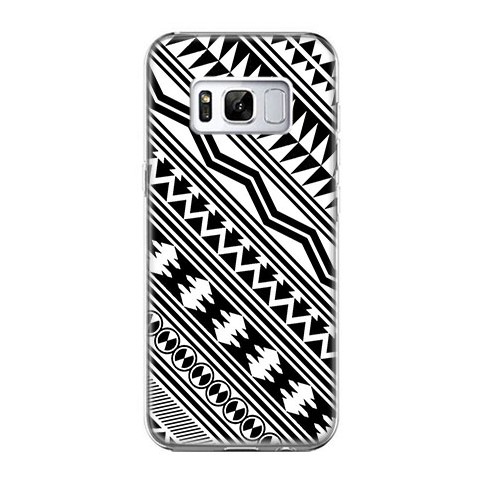 Etui na telefon Samsung Galaxy S8 Plus - biały wzór Aztecki.