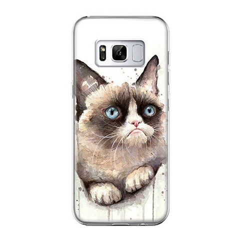 Etui na telefon Samsung Galaxy S8 Plus - kot zrzęda watercolor.