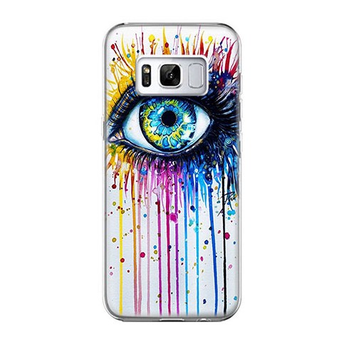 Etui na telefon Samsung Galaxy S8 Plus - kolorowe oko watercolor.