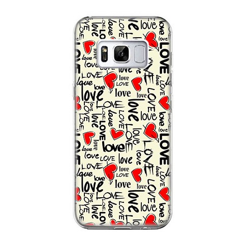 Etui na telefon Samsung Galaxy S8 Plus - czerwone serduszka Love.