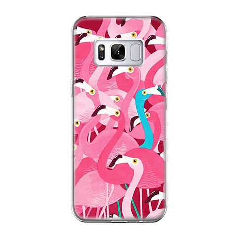 Etui na telefon Samsung Galaxy S8 Plus - różowe ptaki flaming.