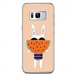 Etui na telefon Samsung Galaxy S8 Plus - królik z arbuzem.