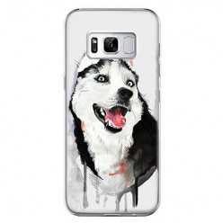 Etui na telefon Samsung Galaxy S8 Plus - pies Husky watercolor.