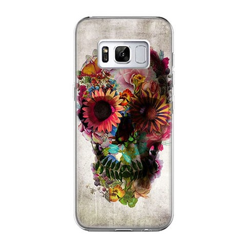 Etui na telefon Samsung Galaxy S8 Plus - kwiatowa czaszka.