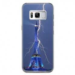Etui na telefon Samsung Galaxy S8 Plus - Wieża Eiffla z błyskawicą.