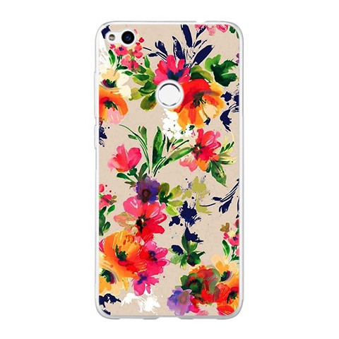 Etui na telefon Huawei P9 Lite 2017 - kolorowe kwiaty.
