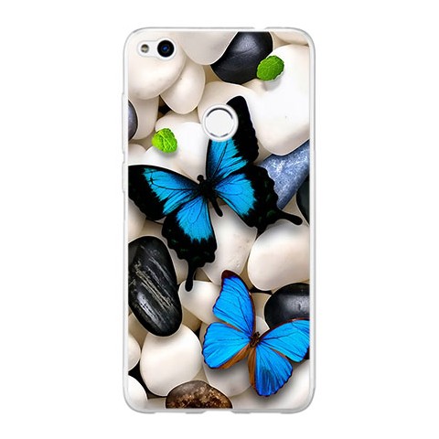 Etui na telefon Huawei P9 Lite 2017 - niebieskie motyle.