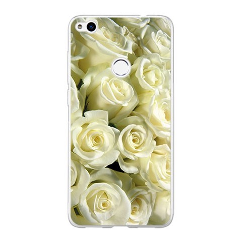 Etui na telefon Huawei P9 Lite 2017 - białe róże.