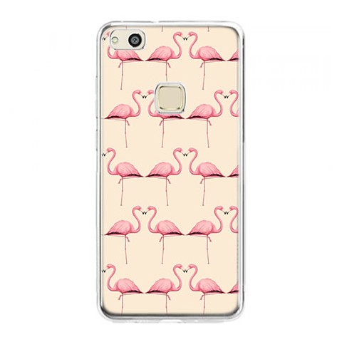 Etui na telefon Huawei P10 Lite - różowe flamingi.