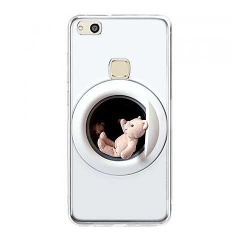 Etui na telefon Huawei P10 Lite - mały miś w pralce.
