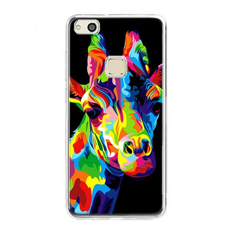 Etui na telefon Huawei P10 Lite - kolorowa żyrafa.