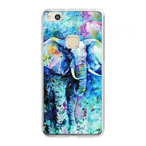 Etui na telefon Huawei P10 Lite - kolorowy słoń.