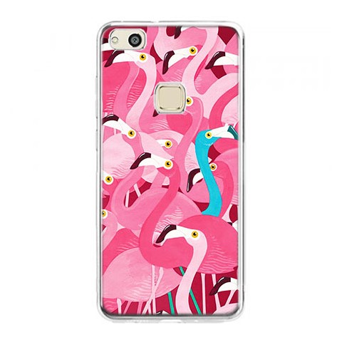 Etui na telefon Huawei P10 Lite - różowe ptaki flaming.