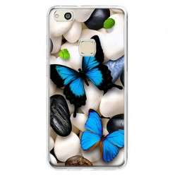 Etui na telefon Huawei P10 Lite - niebieskie motyle.