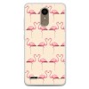Etui na telefon LG K10 2017 - różowe flamingi.