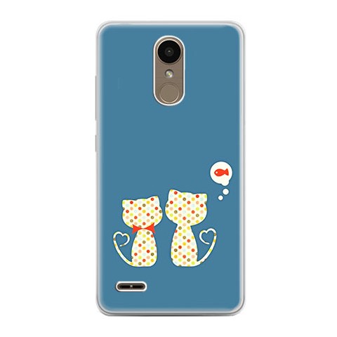 Etui na telefon LG K10 2017 - zakochane kotki.