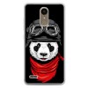 Etui na telefon LG K10 2017 - panda w czapce.