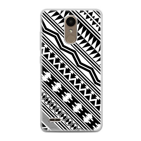 Etui na telefon LG K10 2017 - biały wzór Aztecki.