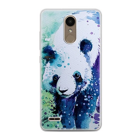 Etui na telefon LG K10 2017 - miś panda watercolor.