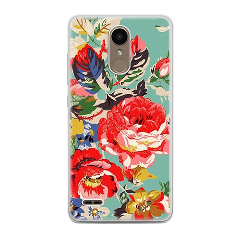 Etui na telefon LG K10 2017 - kolorowe róże.
