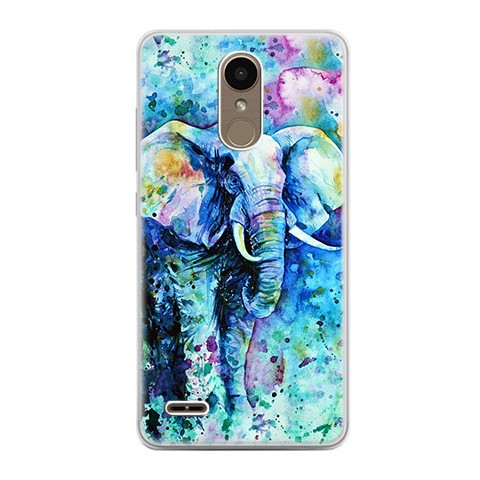 Etui na telefon LG K10 2017 - kolorowy słoń.