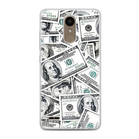Etui na telefon LG K10 2017 - banknoty dolarowe.