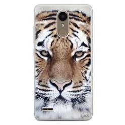 Etui na telefon LG K10 2017 - biały tygrys.