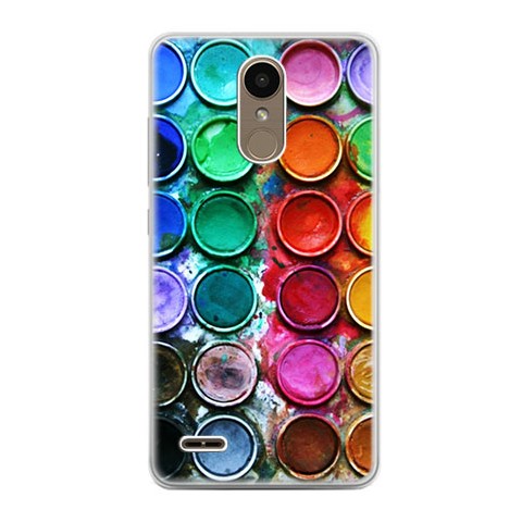 Etui na telefon LG K10 2017 - kolorowe farbki plakatowe.