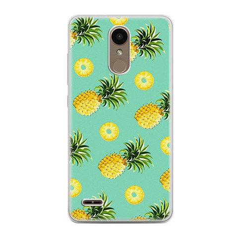 Etui na telefon LG K10 2017 - żółte ananasy.